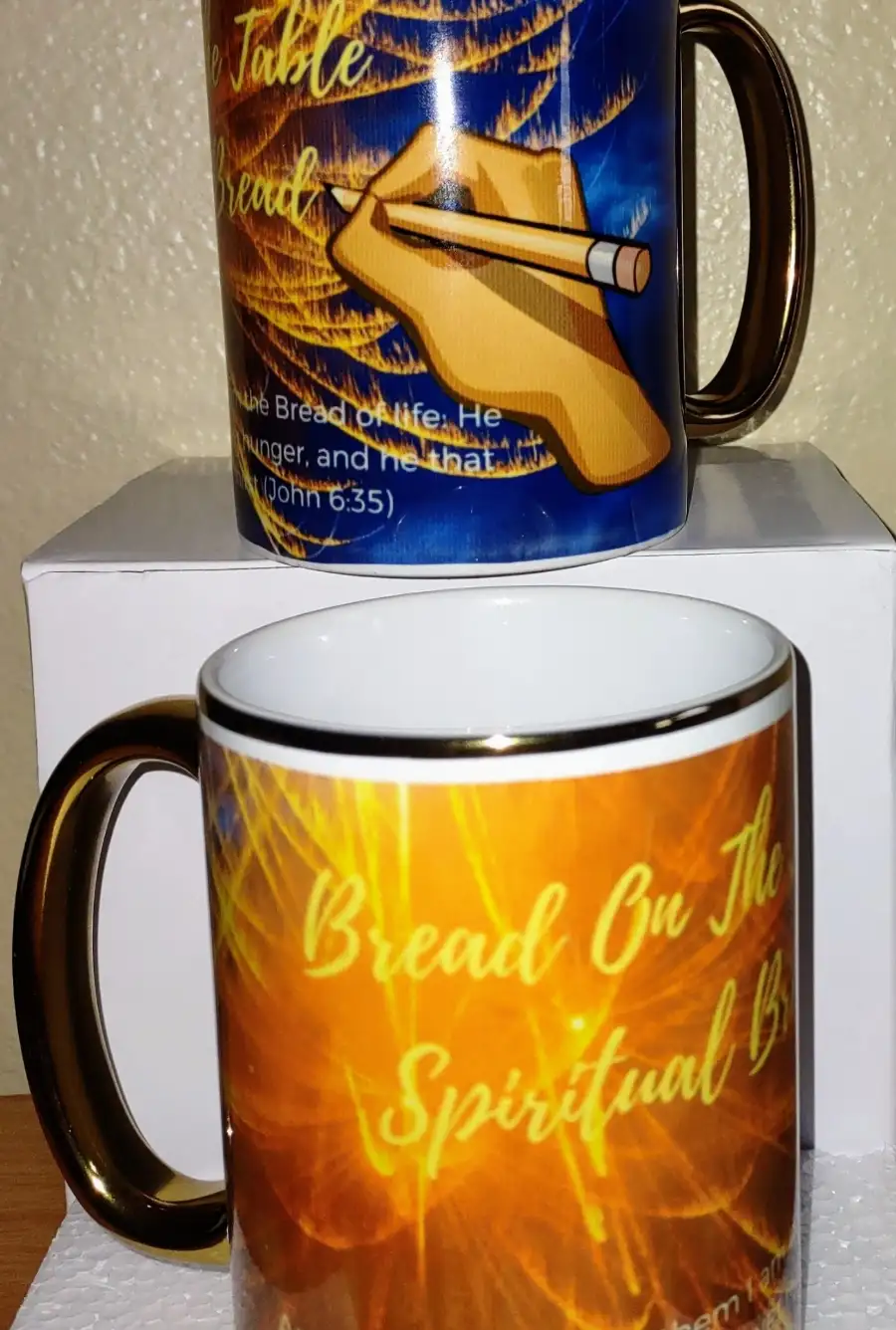 Main Image Supporting the Content of scriptural-mugs-bread-on-the-table